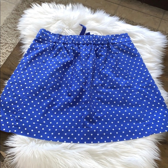 J. Crew Boardwalk Polka Dot Linen Skirt.Size 4 - Picture 7 of 14